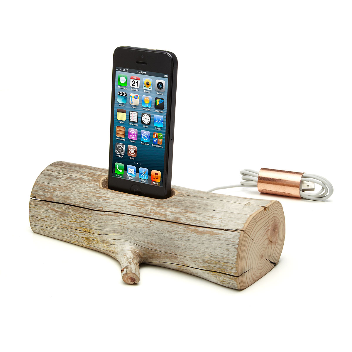 Driftwood iPhone Charger