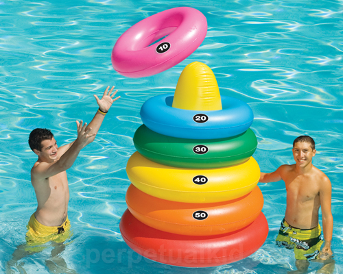 blowing up pool toys